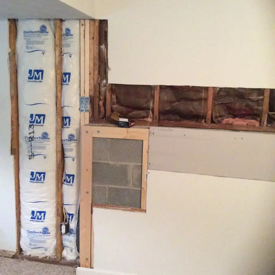 Wall insulation replacement during Structural Drying in Minot
